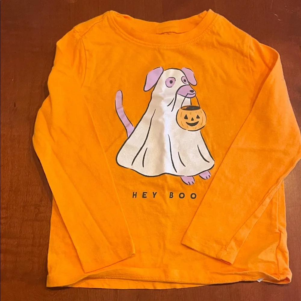 Orange Kids Halloween Dog Shirt, 4T - Picture 1 of 4